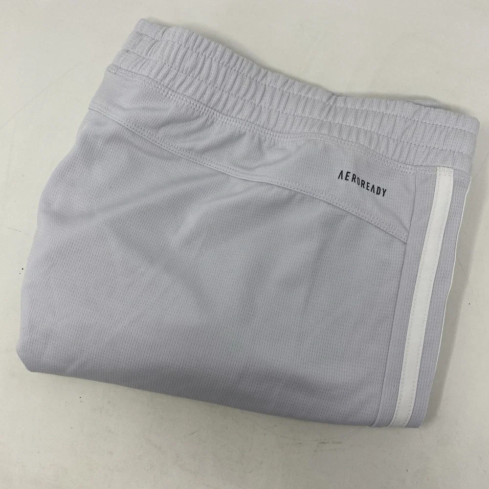 Adidas Pacer 3S Knit Shorts‎ Womens XL Dash Grey AEROREADY Training HD9592